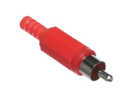 RCA Tulp connector 2-polig male rood